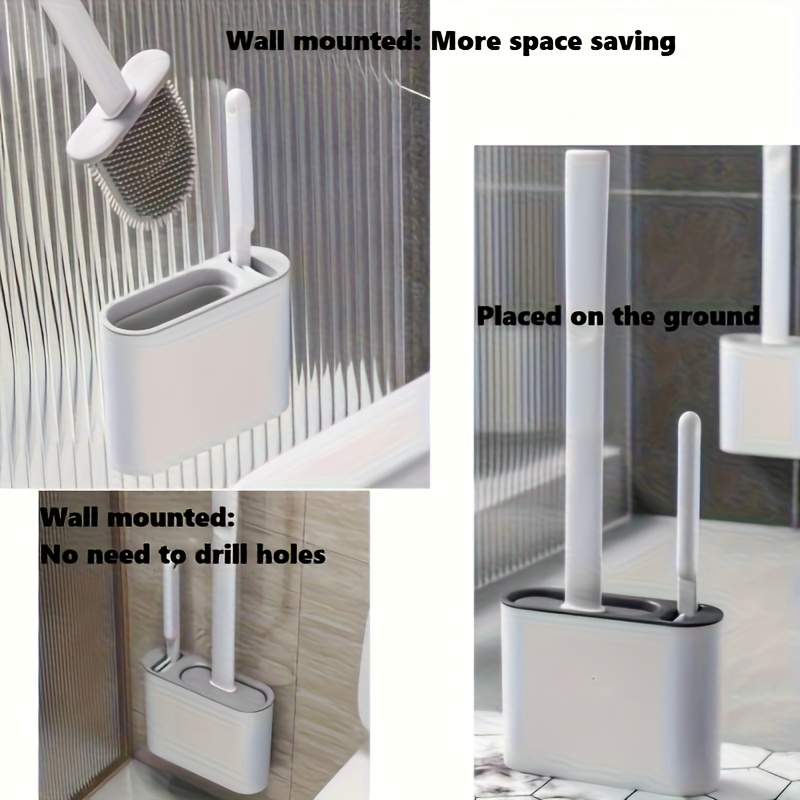 Wall Mount Toilet Brush Set, M - Home Bathroom Organizer 评论和价格