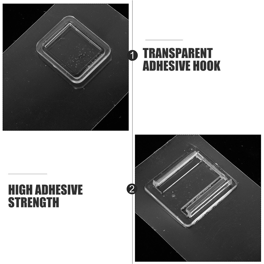 20Sets Clear Wall Hooks High V - Home Bathroom Organizer 评论和价格