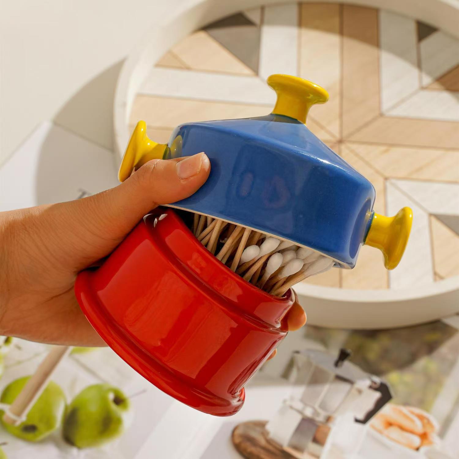 Dopamine Ceramic Toothpick Hol - Home Bathroom Organizer 评论和价格